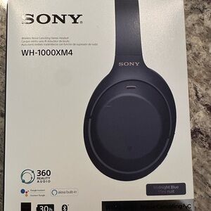 Sony WH-1000XM4 Headphones - Midnight Blue